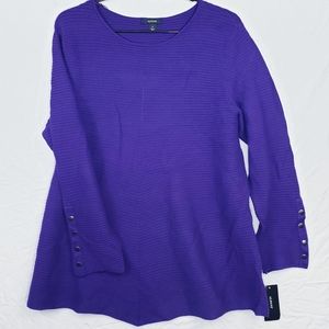 Alfani Long Sleeve Tunic Button Detail